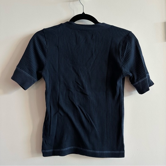 A&F Navy Ribbed Henley - Picture 6 of 6